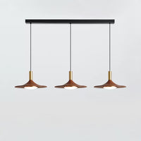 WOMO Walnut Cone Disc Pendant Light-WM2986