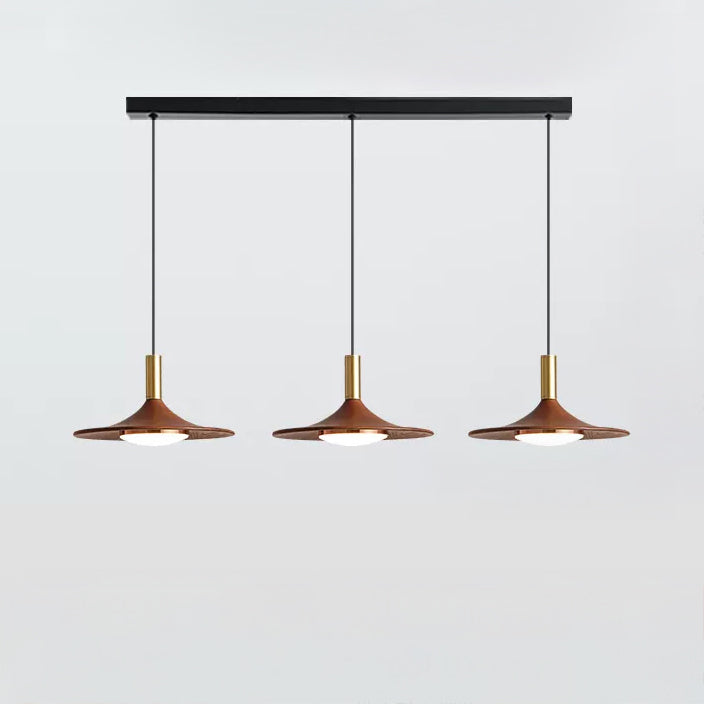 WOMO Walnut Cone Disc Pendant Light-WM2986