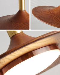 WOMO Walnut Cone Disc Pendant Light-WM2986