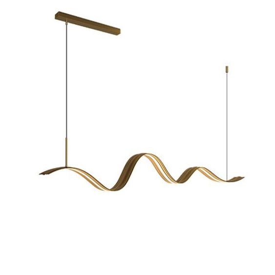 WOMO Minimalist Wavy Linear Pendant Light-WM2990