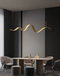 WOMO Minimalist Wavy Linear Pendant Light-WM2990