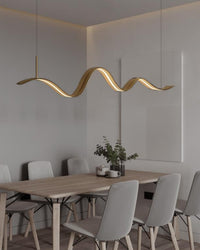 WOMO Minimalist Wavy Linear Pendant Light-WM2990