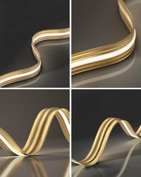 WOMO Minimalist Wavy Linear Pendant Light-WM2990