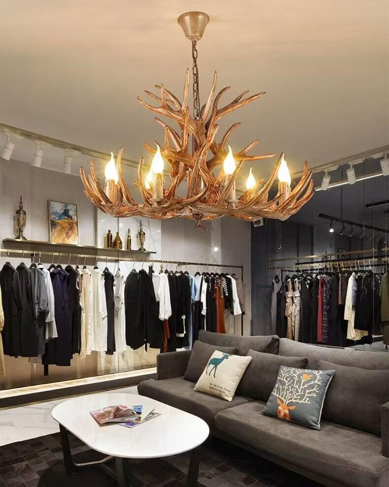 WOMO Resin Antler Chandelier-WM2991