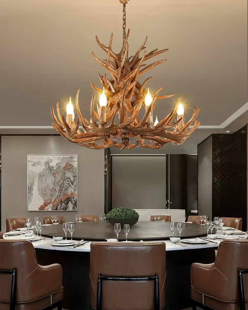 WOMO Resin Antler Chandelier-WM2991