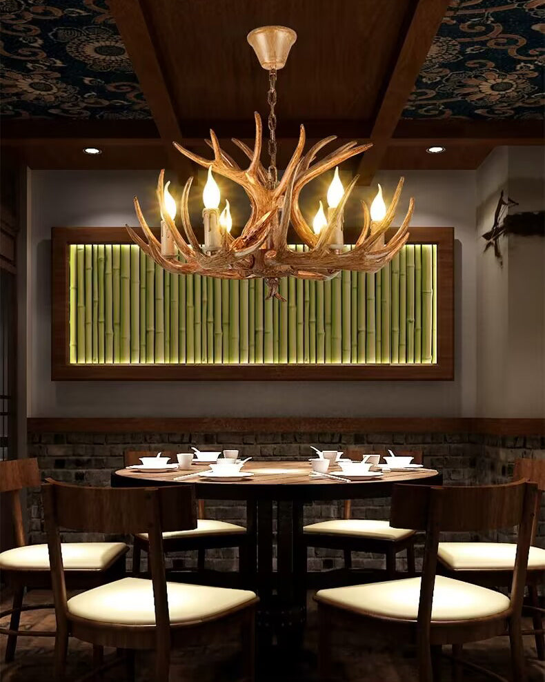 WOMO Resin Antler Chandelier-WM2991