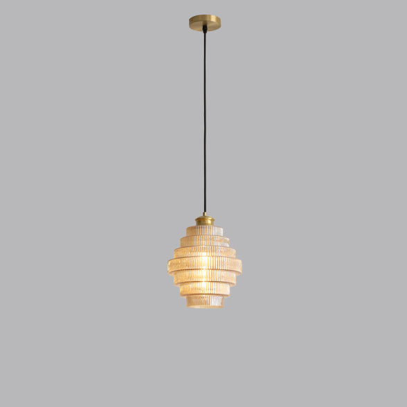 WOMO Drum Glass Pendant Light-WM2996