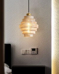 WOMO Drum Glass Pendant Light-WM2996