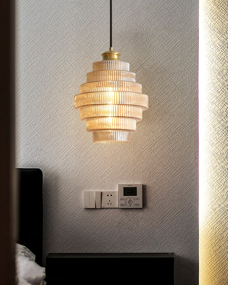 WOMO Drum Glass Pendant Light-WM2996