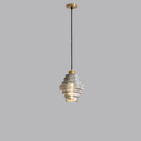 WOMO Drum Glass Pendant Light-WM2996