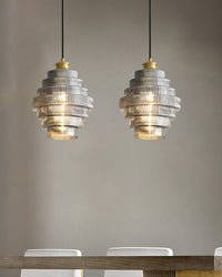 WOMO Drum Glass Pendant Light-WM2996