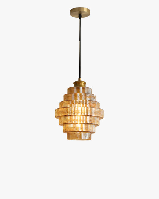 WOMO Drum Glass Pendant Light-WM2996