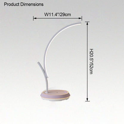 WOMO Dimmable Touch Arc Desk Lamp with Wireless Charger-WM8041