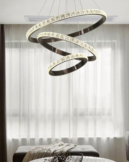 WOMO Tiered Circular Crystal Chandelier-WM2549