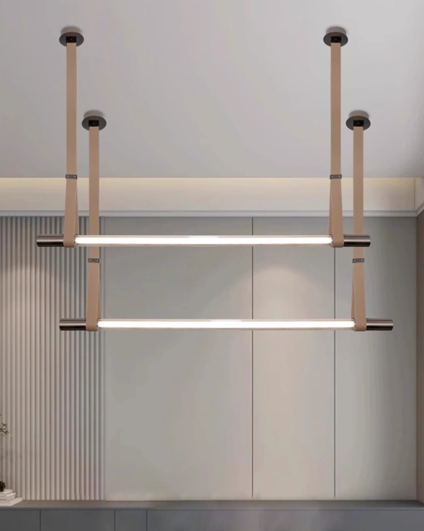 WOMO Leather Linear Pendant Light-WM2550