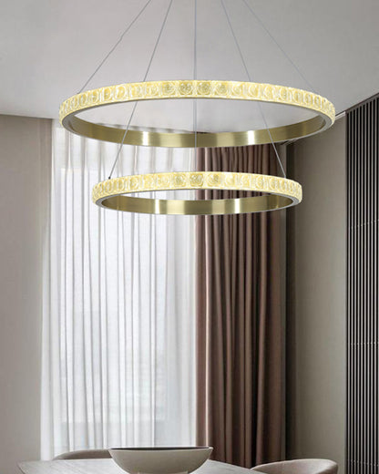 WOMO Tiered Ring Led Crystal Chandelier-WM2549b