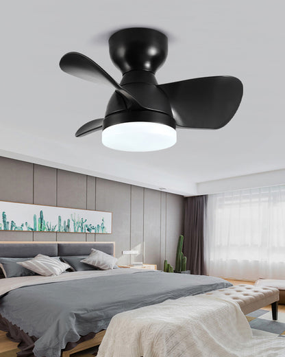 WOMO Small Flush Mount Ceiling Fan Lamp-WM5114