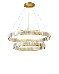 WOMO 2 Tier Circular Crystal Chandelier-WM2192