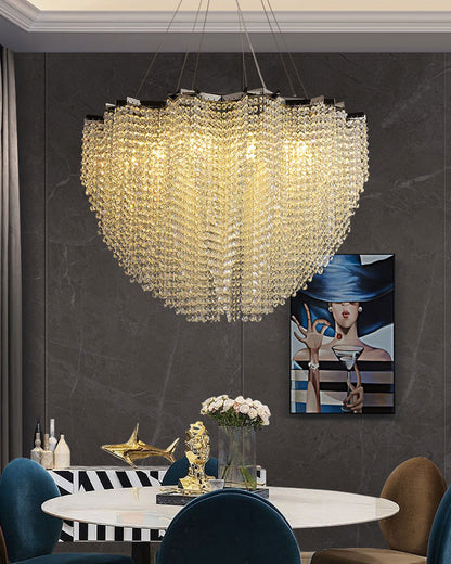 WOMO Cascading Crystal Chandelier-WM2777