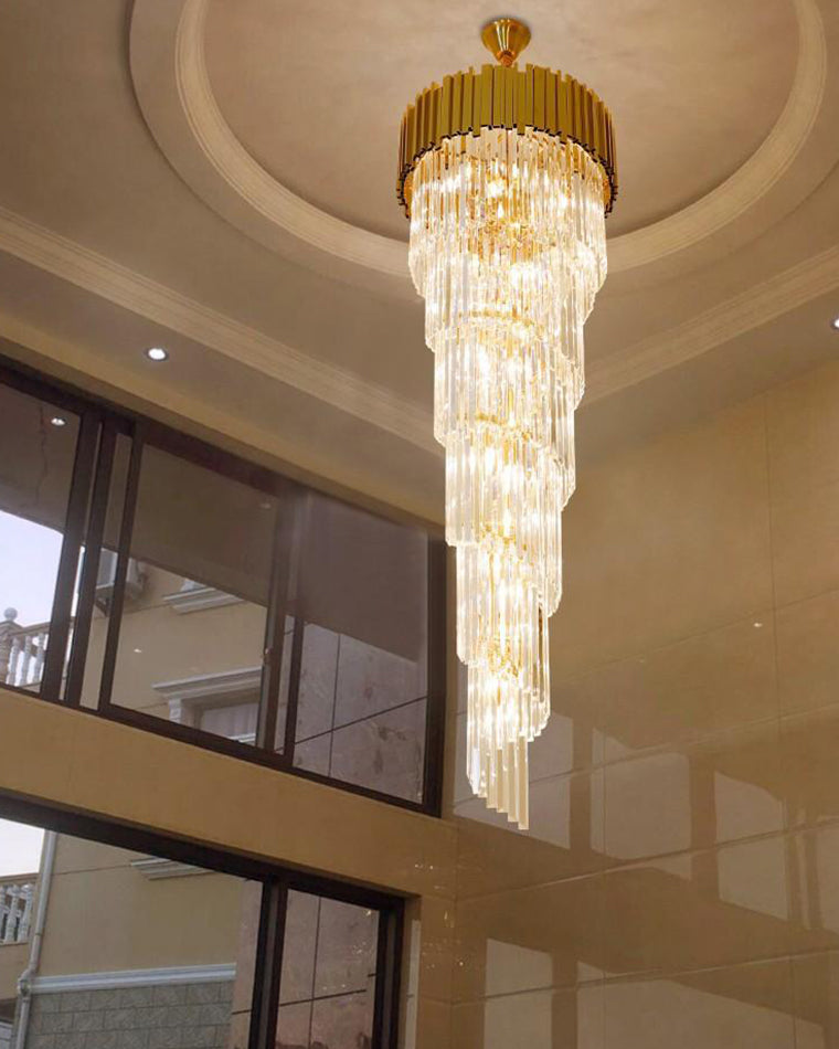 WOMO Gold Cascading Crystal Chandelier-WM2185d