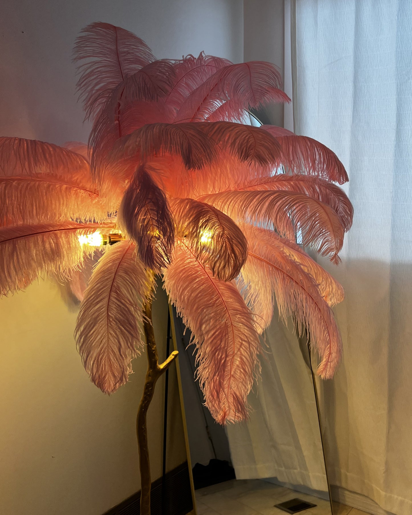 WOMO Feather Palm Tree Floor Lamp-WM7000