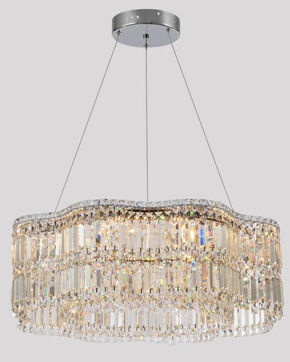 WOMO Flower Chrome Crystal Chandelier-WM2405