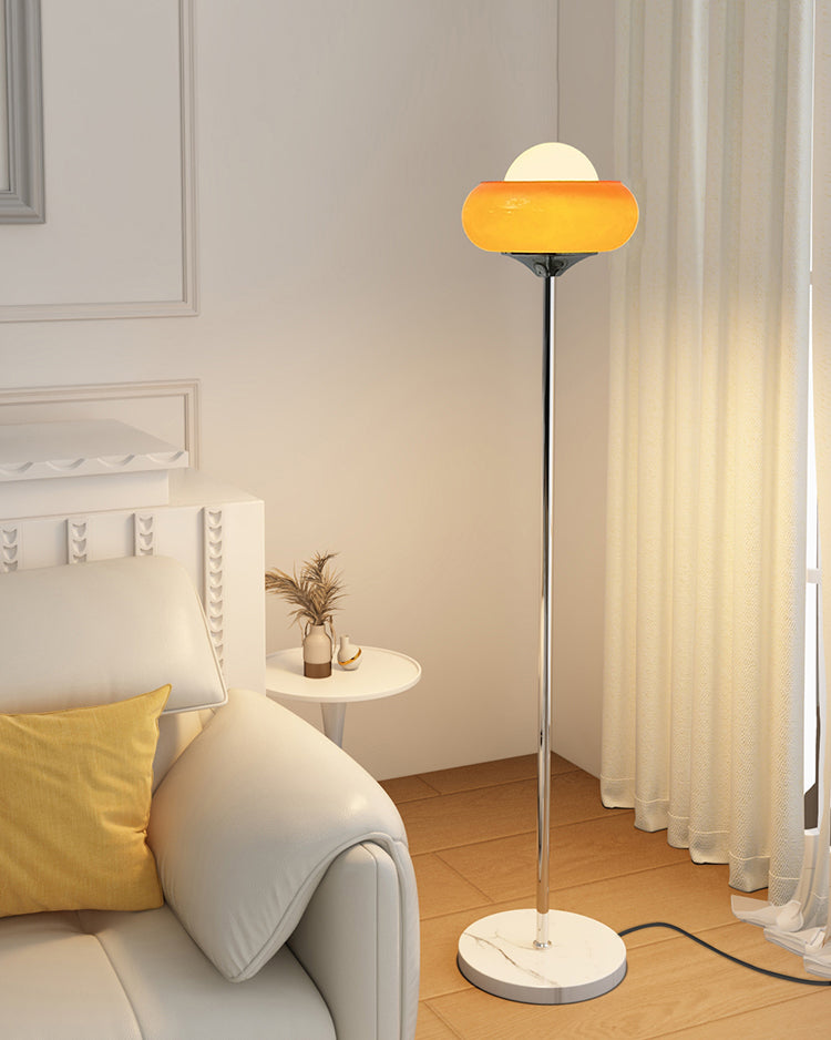 WOMO Torchiere Orange Floor Lamp-WM7092