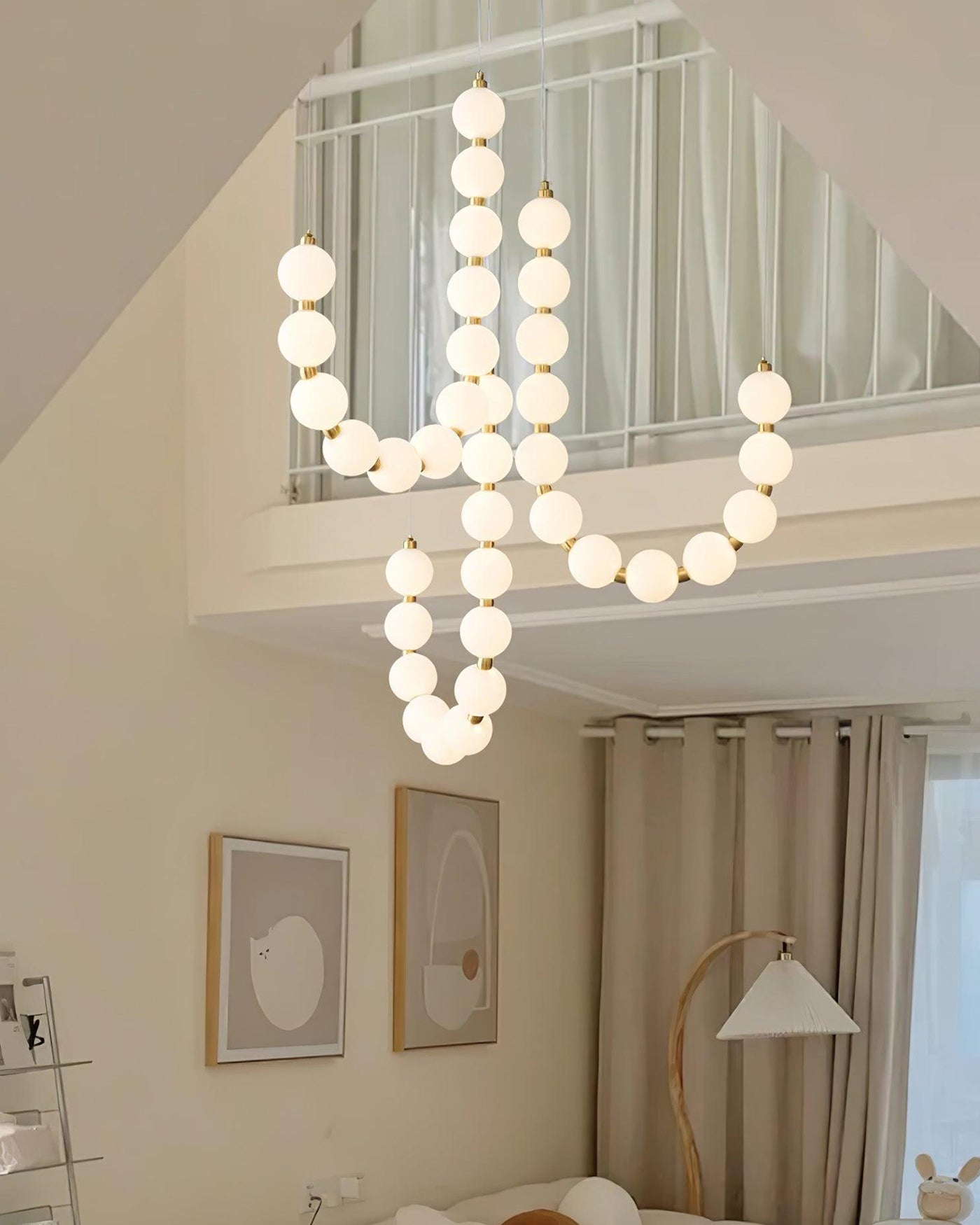 WOMO Pearl Brass Globe Chandelier-WM2102e