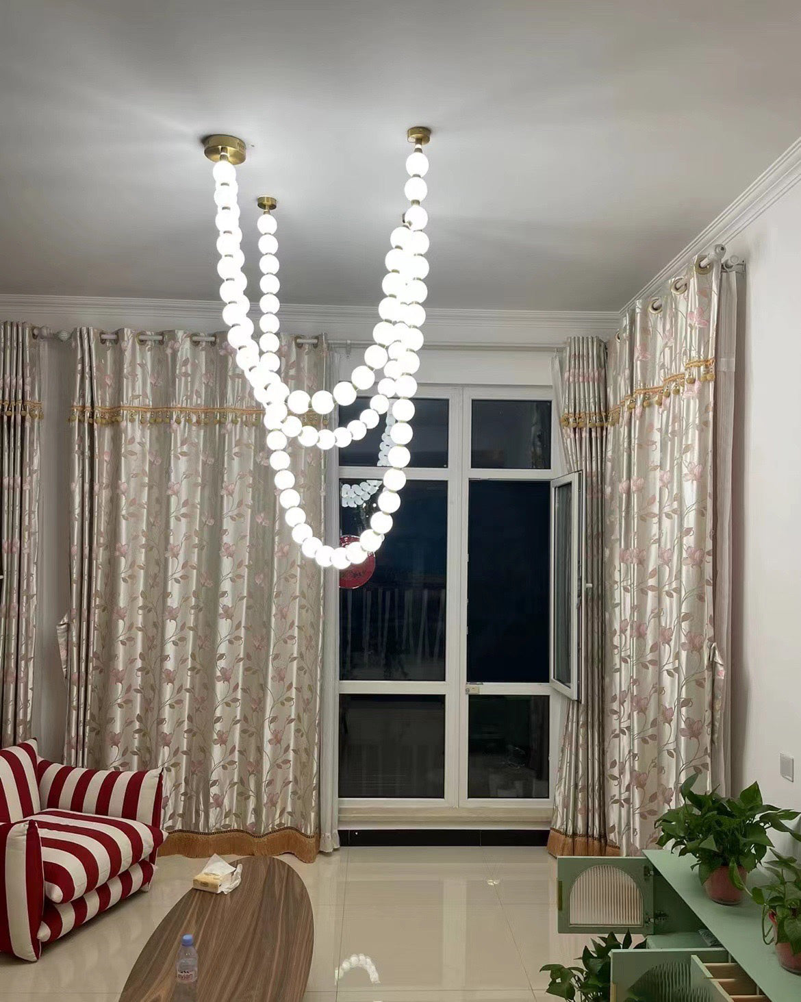 WOMO X-Pearl Necklace Chandelier-WM2799