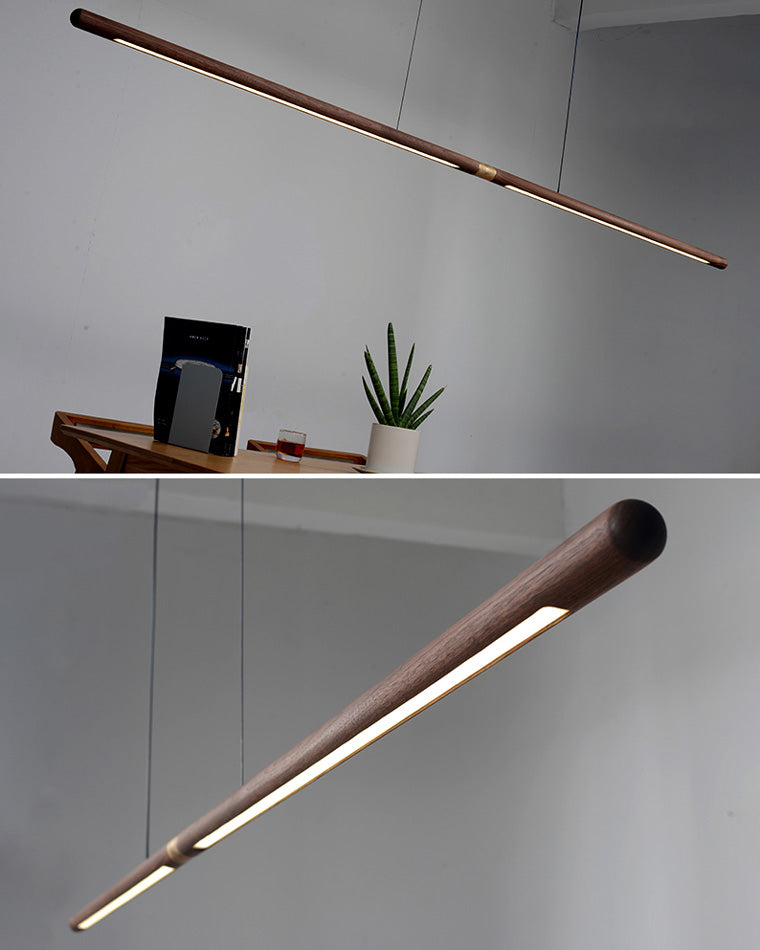 WOMO Walnut Linear Led Pendant Light-WM2520