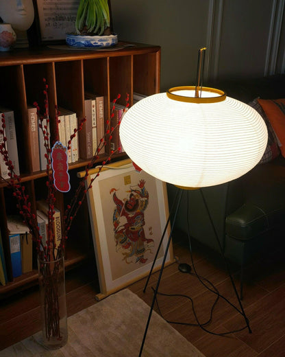 WOMO Lantern Tripod Fabric Floor Lamp-WM7090