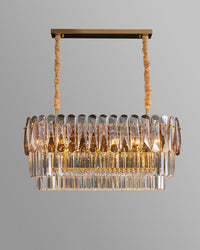 WOMO Tiered Linear Crystal Chandelier-WM2543