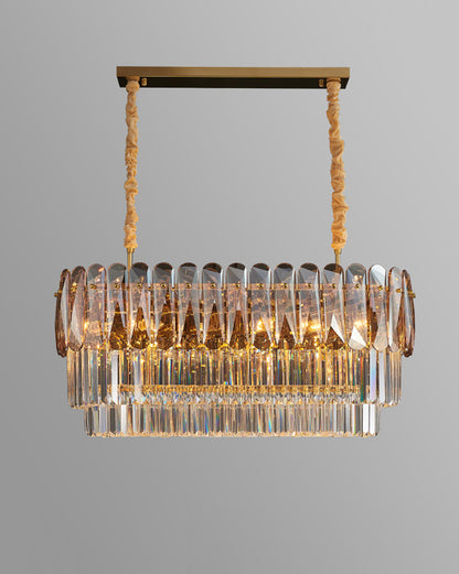 WOMO Tiered Linear Crystal Chandelier-WM2543