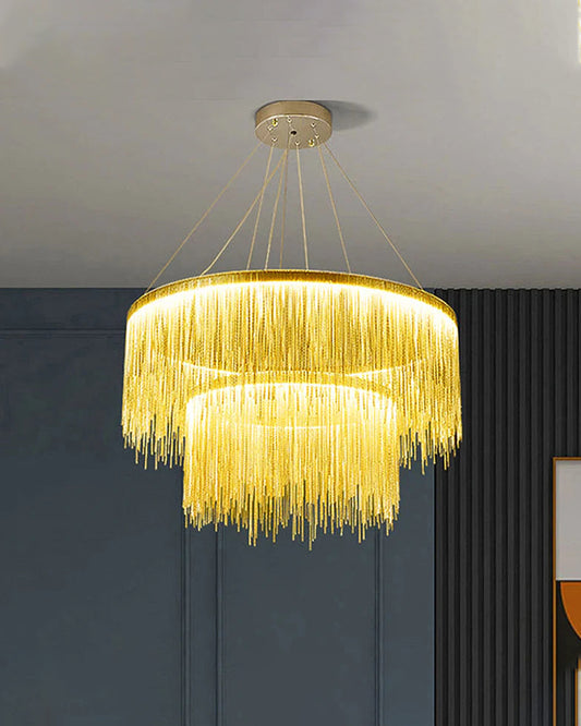 WOMO Tiered Fringe Chandelier-WM2062c