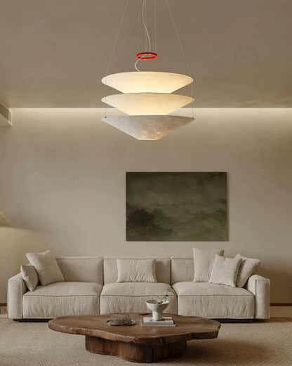 WOMO Tiered Cone Rice Paper Pendant Light-WM2775