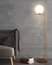WOMO Glass Globe Floor Lamp-WM7128