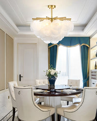 WOMO Tiered Textured Glass Cloud Chandelier-WM2005