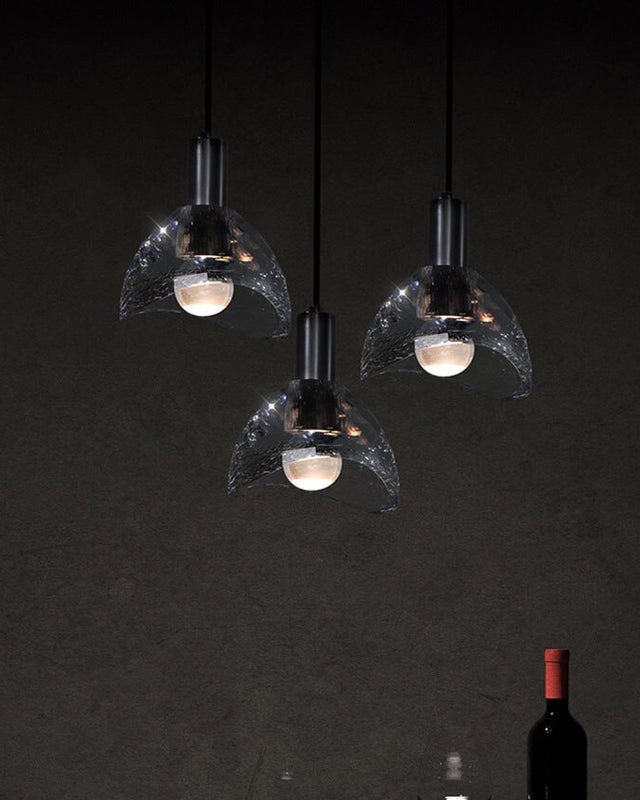 WOMO Small Black Crystal Pendant Light-WM2561