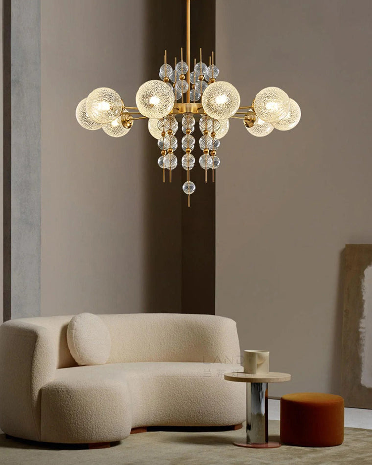 WOMO Textured Glass Bubble Chandelier-WM2769