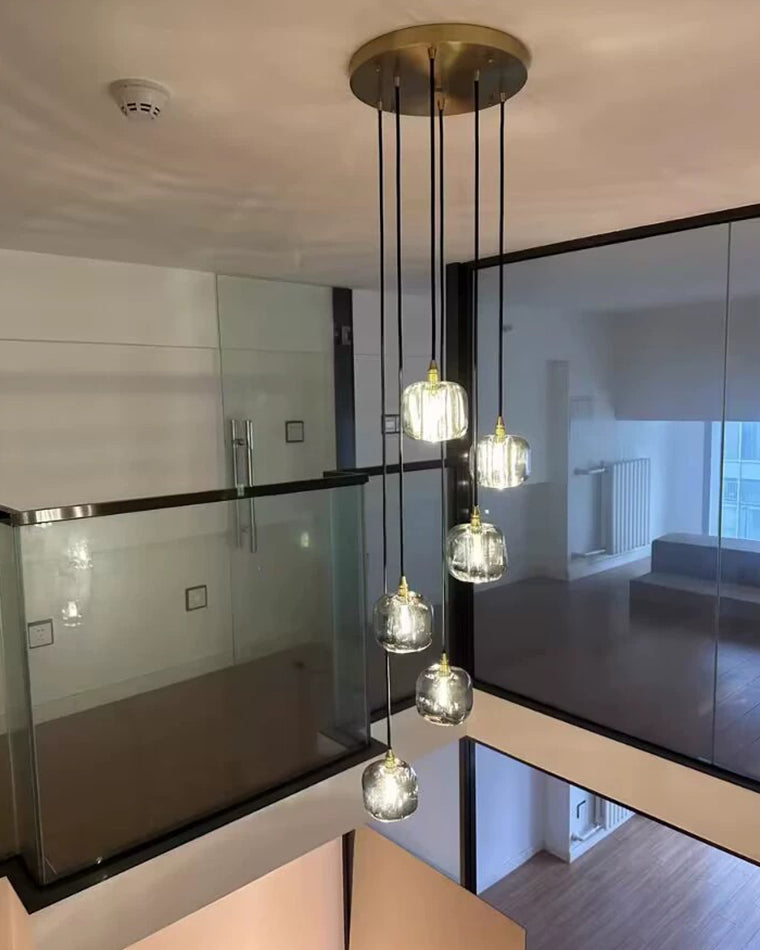 WOMO Waterfall Glass Pendant Chandelier-WM2111b