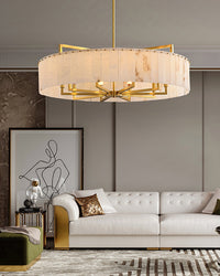 WOMO Round Alabaster Chandelier-WM2390a
