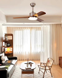 WOMO Silver and Walnut Ceiling Fan Lamp - WM5149