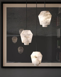WOMO Alix Alabaster Pendant Light-WM2892