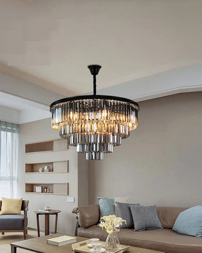 WOMO Tiered Crystal Prism Chandelier-WM2790