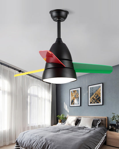 WOMO 3 Blade Tapered Ceiling Fan Lamp-WM5099