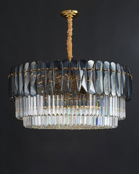 WOMO Tiered Round Crystal Chandelier-WM2542