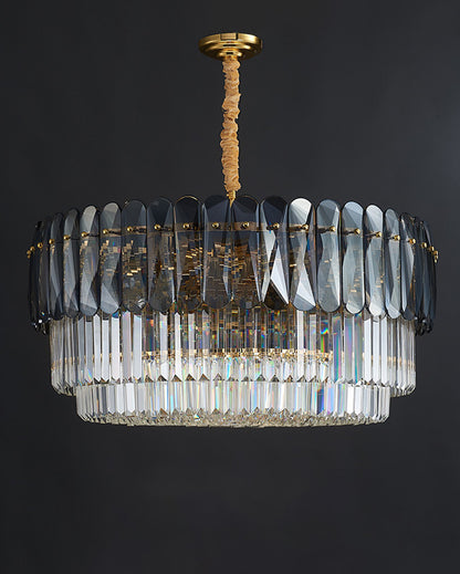 WOMO Tiered Round Crystal Chandelier-WM2542