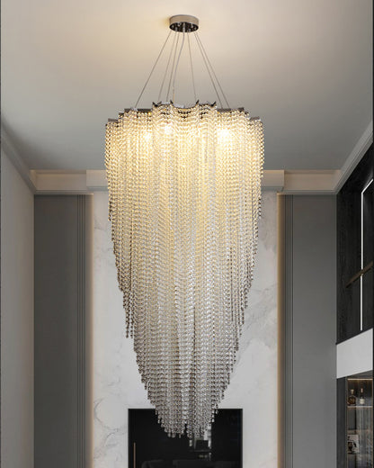 WOMO Cascading Crystal Foyer Chandelier-WM2750