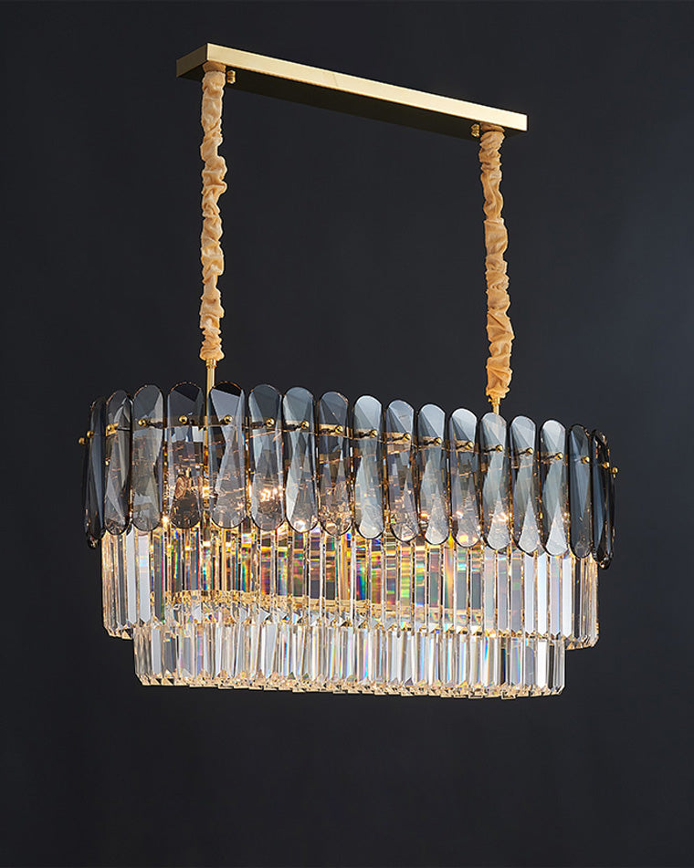 WOMO Tiered Linear Crystal Chandelier-WM2543