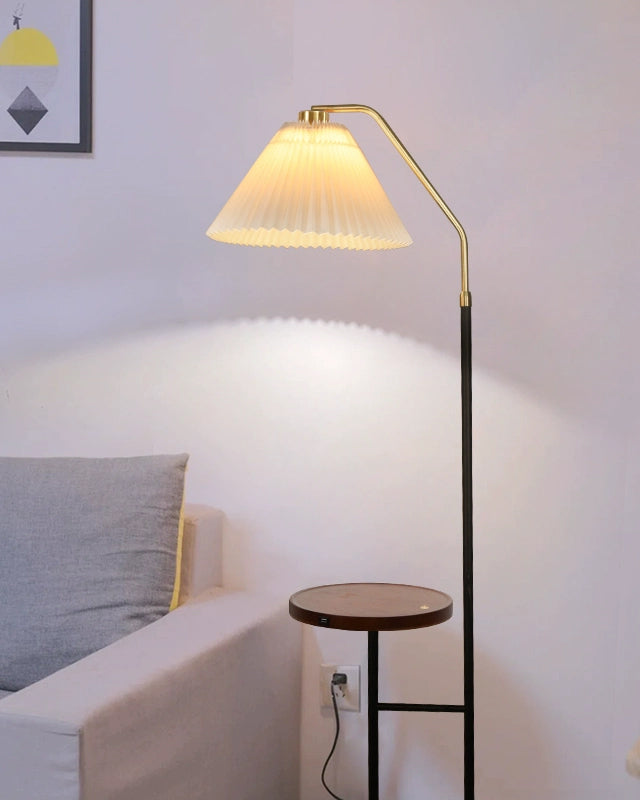 WOMO Pleated Floor Lamp with Tray-WM7079